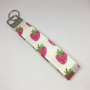 Key Fob Wristlet/In Strawberry Print/Key Fob Wristlet/Keychain