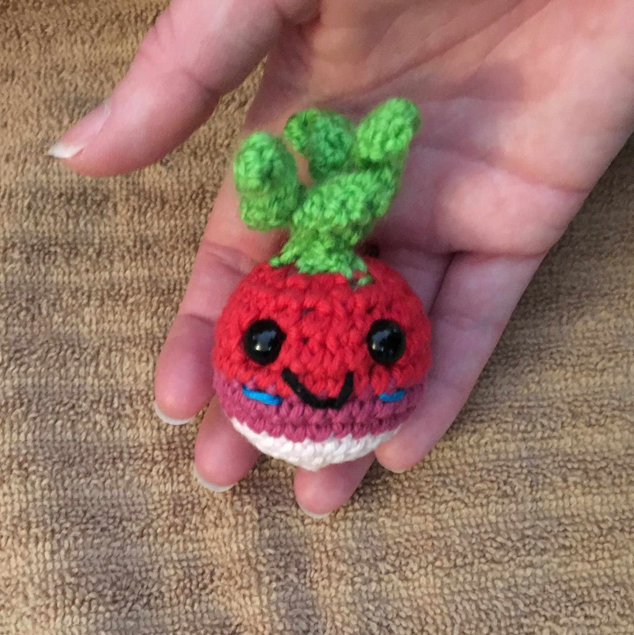 Mini Radish/ Mini Crochet Radish/ Amigurumi/ Kawaii/ Kawaii Etsy