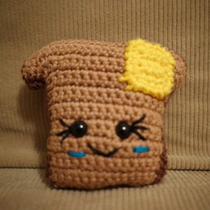 Small Crochet Toast And Butter/ Small Toast And Butter/ Kawaii/ Amigurumi/ Stuffed Toy/ All Ages/Kawaii Plush/ Plush