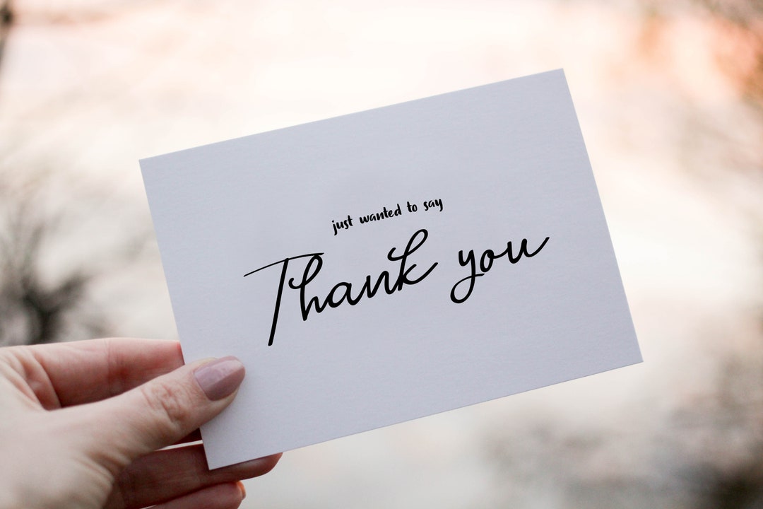 Just Wanted to Say Thank You, Printable Thank You Card, Folded 5x7 and ...