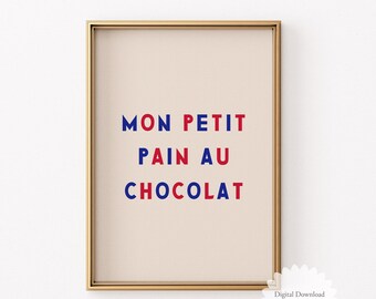 Französische Küche Wand Kunst zum ausdrucken, Digitaldruck, Typografie Poster Download, minimalistisches Esszimmer Dekor