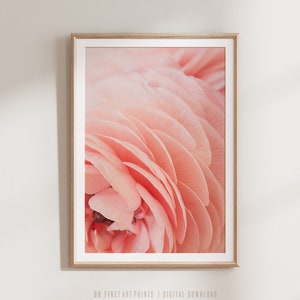 Pink Wall Art Prints, Pink Flower Print, PRINTABLE Wall Art, Floral Print, Gift for Women, Botanical Print, Pastel Wall Decor