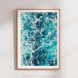 Ocean Wall Art Prints, Nature Print, Ocean Print, PRINTABLE Art, Modern Ocean Decor, Blue Water, Ocean Poster, Beach Decor, Digital Download