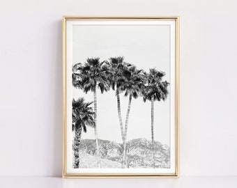 Palm Tree Print, Tropical Wall Art Prints, Palm Print, Black and White Prints, PRINTABLE Art, Hawaii Poster, Minimalist Palm Tree Wall Art