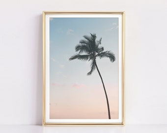 Tropical Print, Palm Tree Print, Poster, Printable Art, Palm Tree Instant Download, Hawaii Art, Landscape Photography, Tropical Decor