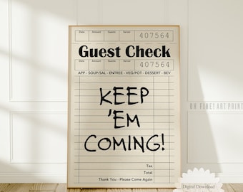 Keep Em Coming Poster, Cocktail Bar Cart Druck, druckbare Kunst, Küche Wandkunst, Trendy Gast Check Dekor