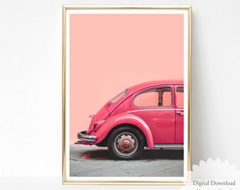 Volkswagen beetle rétro classic car affiche-poster print art A1 A2 A3 AA909