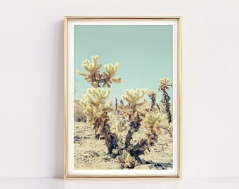 Cactus Print, Joshua Tree Print, Printable Wall Art, Boho Decor, Digital Prints, Southwestern Decor, California Desert Poster