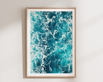 Ocean Wall Art Prints, Nature Print, Ocean Print, PRINTABLE Art, Modern Ocean Decor, Blue Water, Ocean Poster, Beach Decor, Digital Download