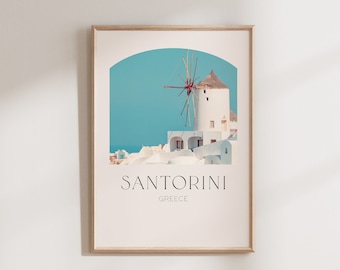 Santorini Print, Printable Wall Art Prints, Santorini Greece Print, Large Travel Poster, Greek Islands Digital Download, Greece Photography
