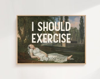 Funny Motivational Quotes, Printable Fitness Poster, Self Care Wall Art, Inspirational Gym Digital Print A54