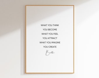 Buddha Zitat Print, druckbare Zitate, Yoga Poster, Inspirierende Zitate, motivierende Wandkunst, Meditation Kunst, digitaler Download