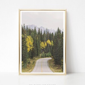 Open Road Print, Printable Wall Art, Rustic Decor, Landscape Photography, Mountain Wall Art, Wanderlust, Autumn Landscape Print image 7