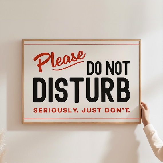 Do Not Disturb Sign Office Decor, PRINTABLE Desk or Cubicle Art