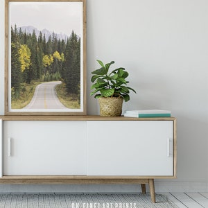 Open Road Print, Printable Wall Art, Rustic Decor, Landscape Photography, Mountain Wall Art, Wanderlust, Autumn Landscape Print image 5