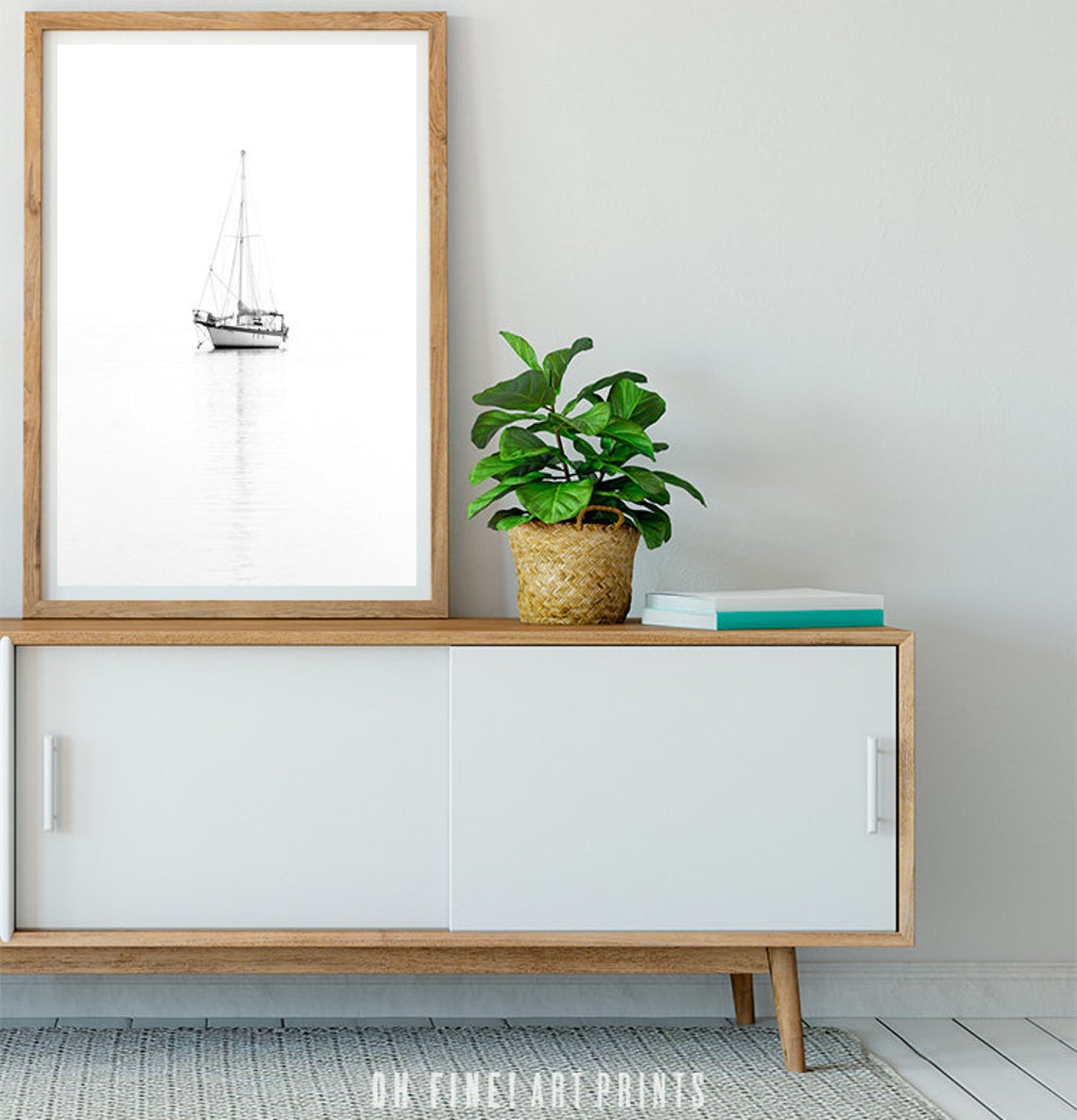 Sailboat Print, Black and White Print, Printable Wall Art Prints ...
