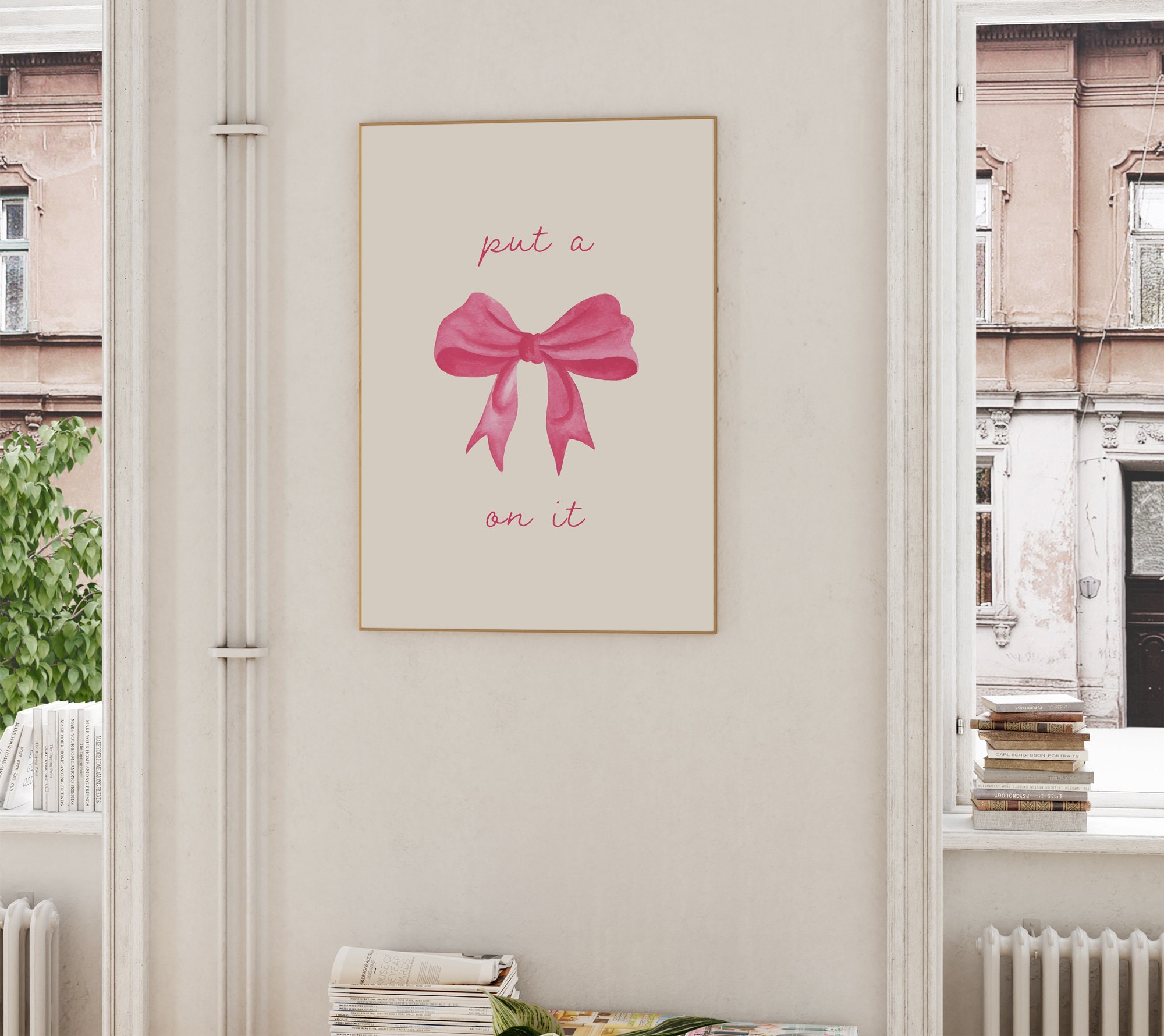 Put a Bow on It Print, Coquette Room Decor, Trendy Girly Aesthetic Pink Bow  Poster, Digital PRINTABLE Wall Art | A12 - Etsy, image size:2000x1780