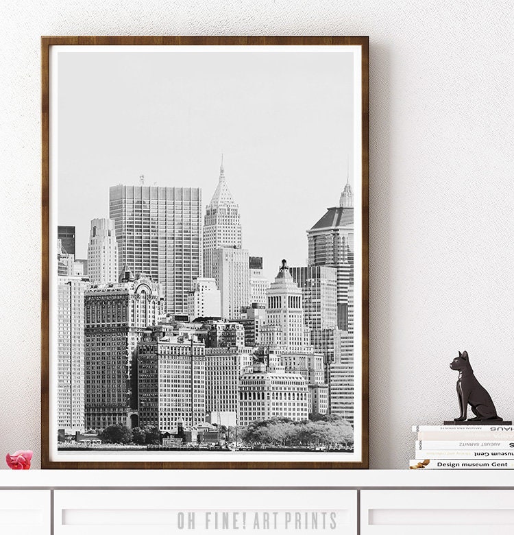 New York City Art Black and White Photography Printable Wall - Etsy