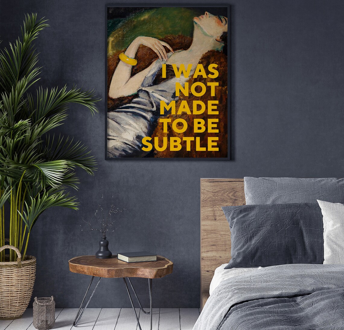 I Was Not Made To Be Subtle Feminist Art I Was Not Made to Be Subtle Quote Print Vintage - Etsy