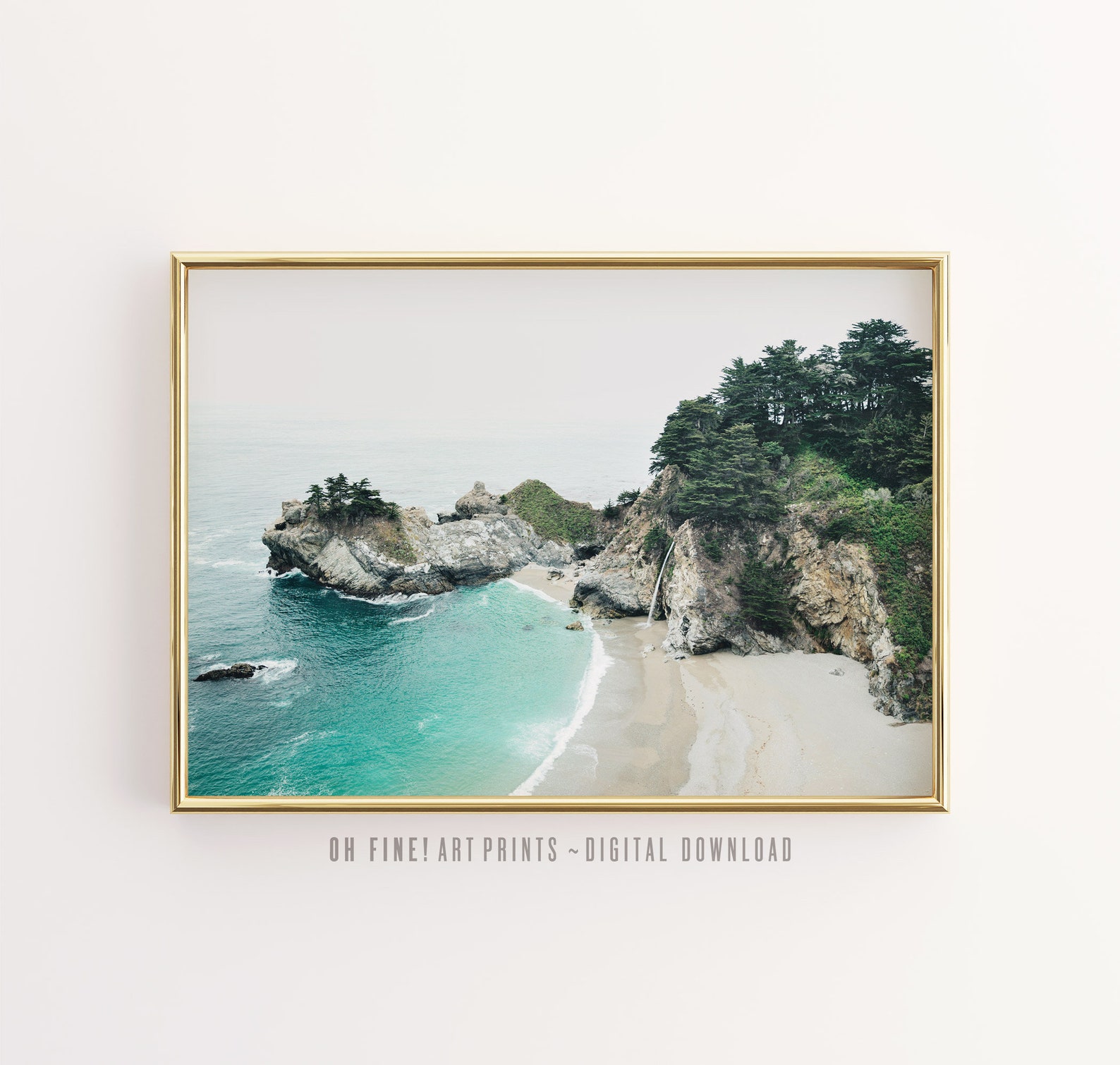 Big Sur Art Print, California Digital Print, Beach Print Download ...