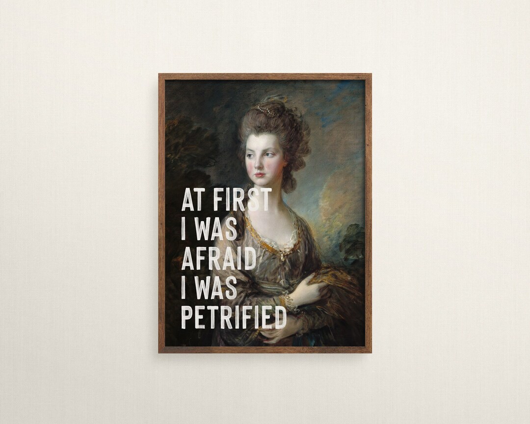 Disco Song Lyrics Print, Feminist Art, at First I Was Afraid I Was Petrified, Inspirational