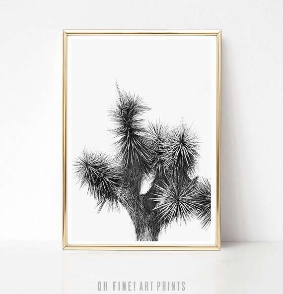 Cactus Print Cactus Wall Art Printable Wall Art Black and | Etsy