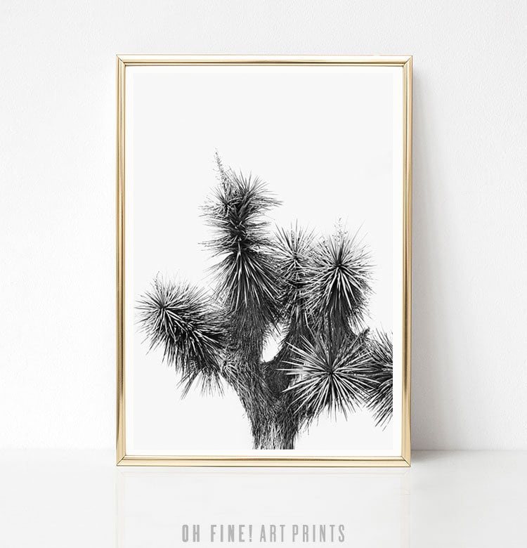 Cactus Print Cactus Wall Art Printable Wall Art Black and - Etsy