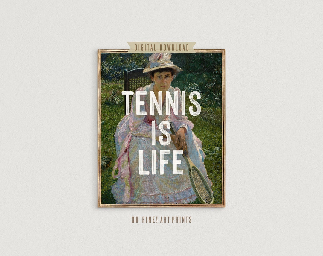 Tennis ist Leben DRUCKBARE Wandkunst, Zitat Druck, Tennis Geschenk für
