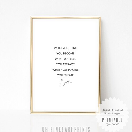 Buddha Quote Print Printable Quotes Yoga Poster | Etsy