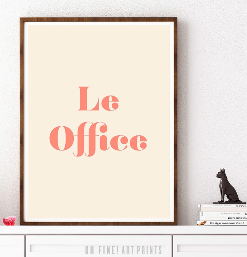 Printable Office Decor Le Office Wall Art Print Blush Pink - Etsy Australia