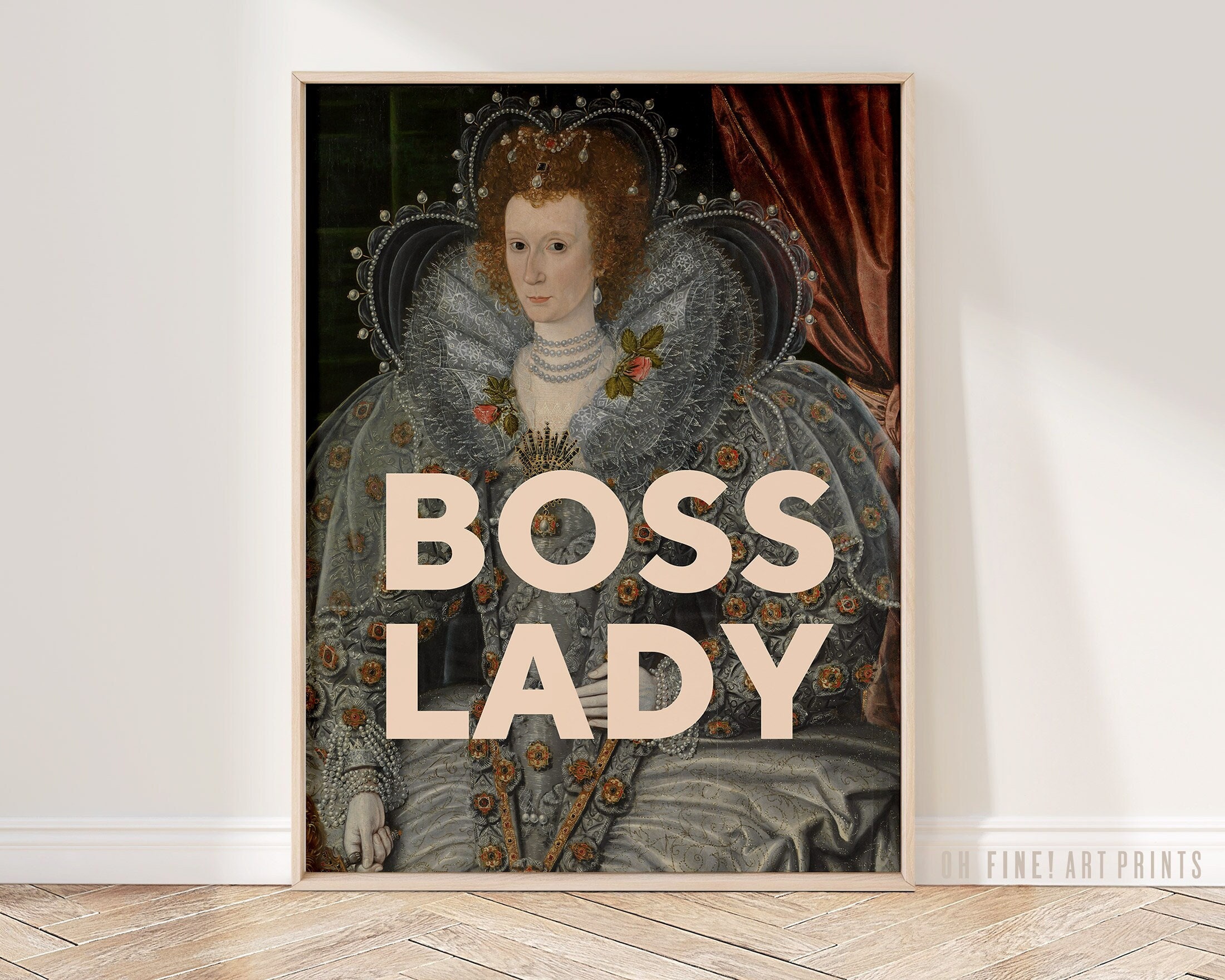Boss Lady Print, Printable Wall Art, Downloadable Mother's Day Art