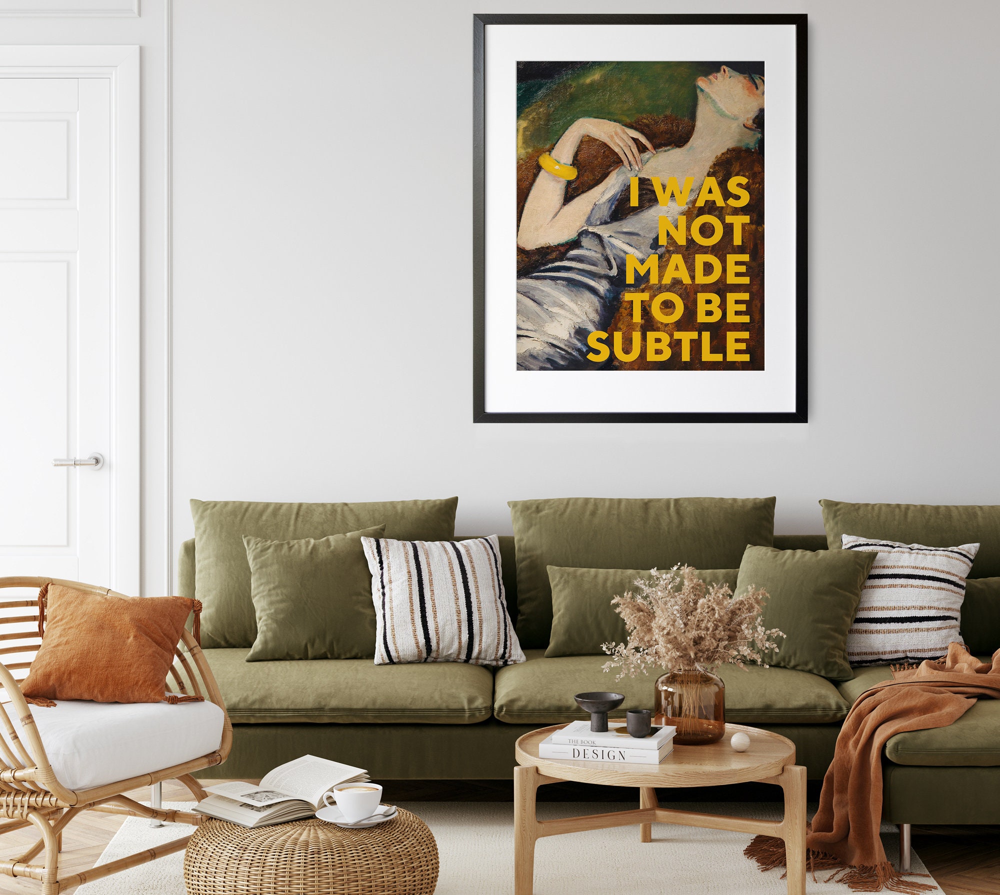 I Was Not Made To Be Subtle Feminist Art I Was Not Made to Be Subtle Quote Print Vintage - Etsy