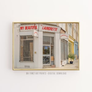 Laundry Room Decor, Printable Wall Art, Laundry Print Download, Digital Prints, Launderette, Retro Laundromat Photo