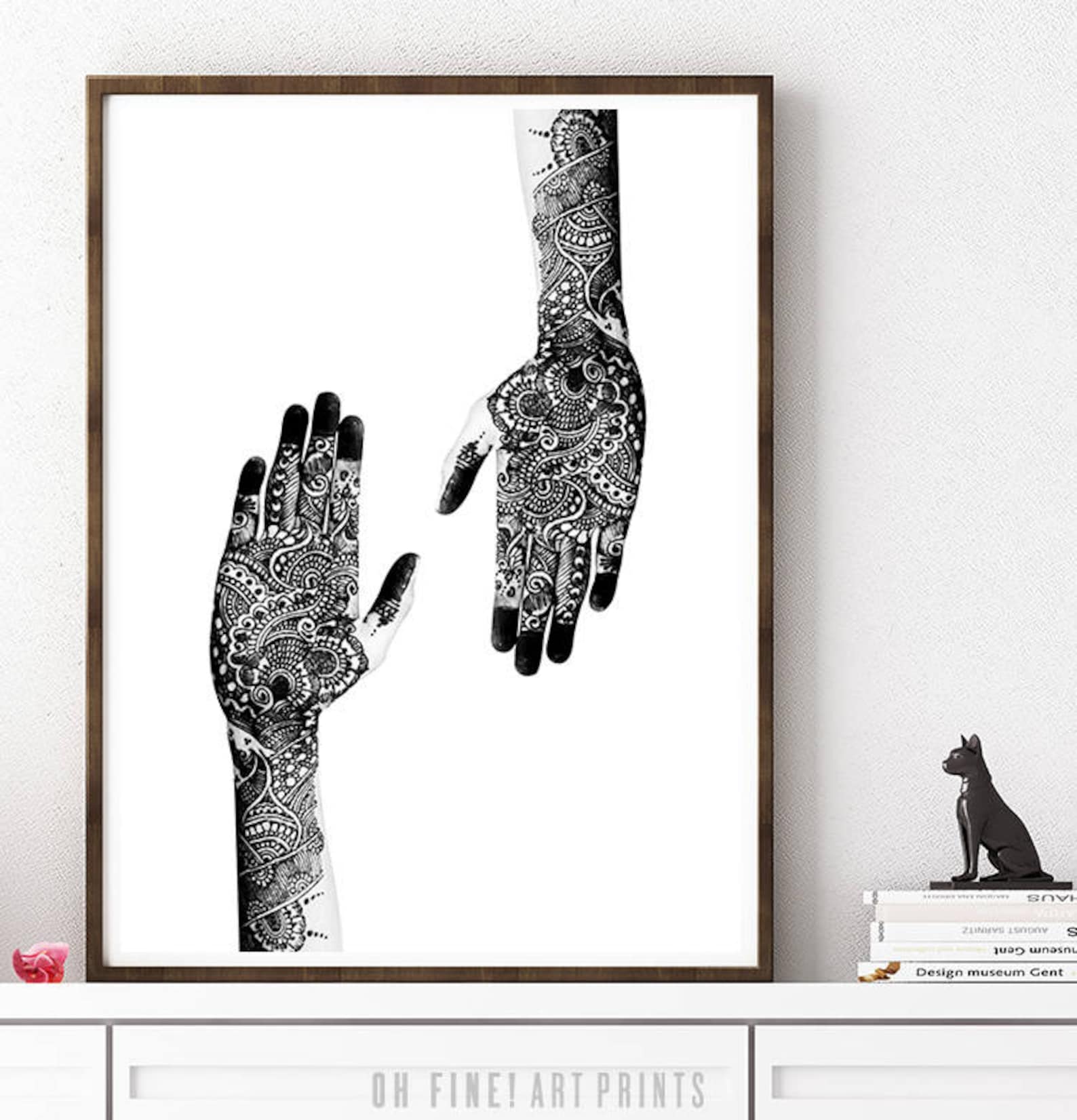 Boho Decor Black and White Prints PRINTABLE Art Large Wall Etsy