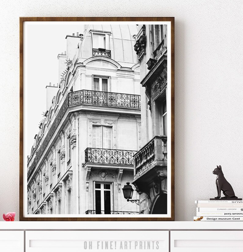 Paris Print Printable Wall Art Black and White Prints Paris - Etsy