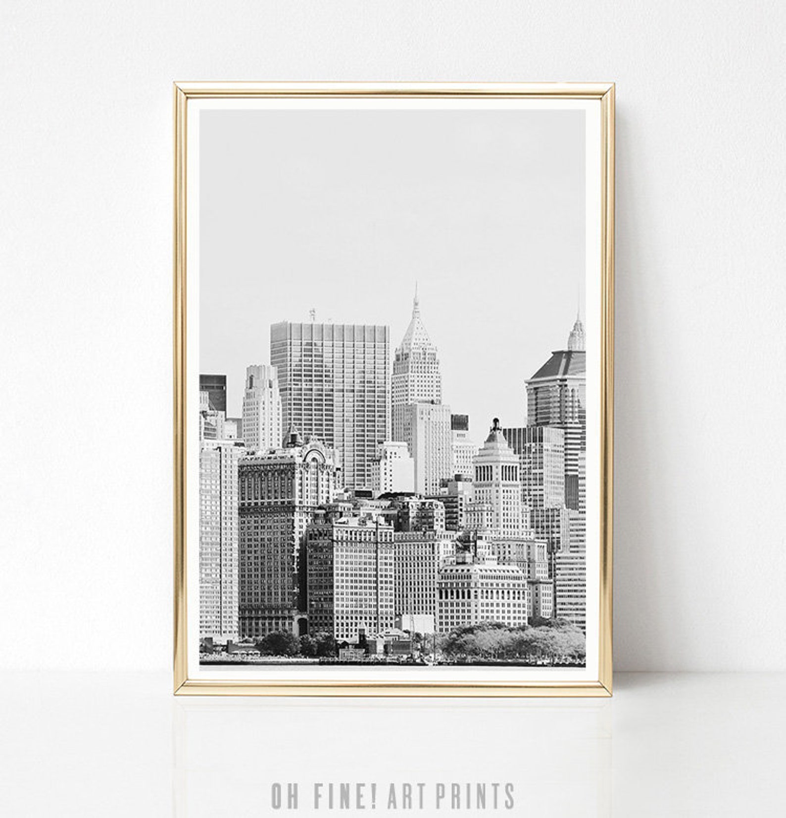 New York City Art Black and White Photography Printable Wall Etsy