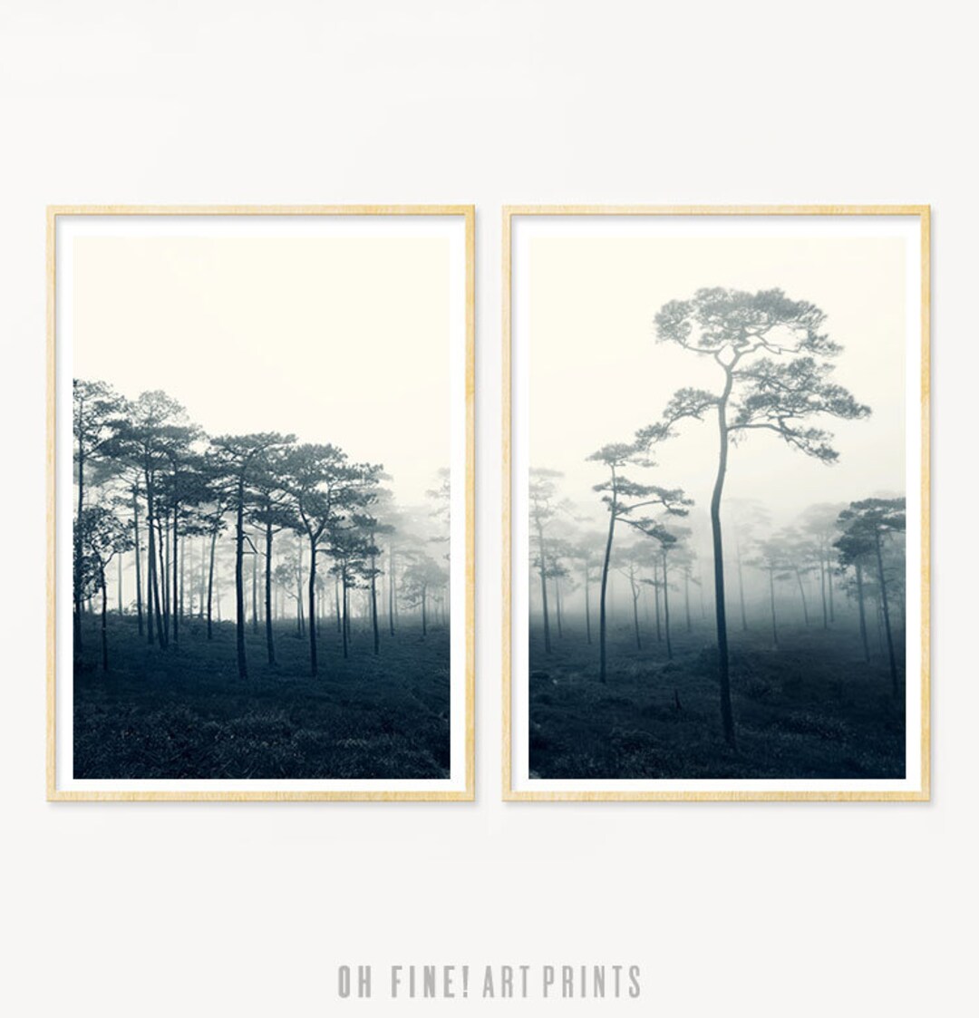 Set of 2 Prints Forest Prints Nature Prints Large Wall Art - Etsy