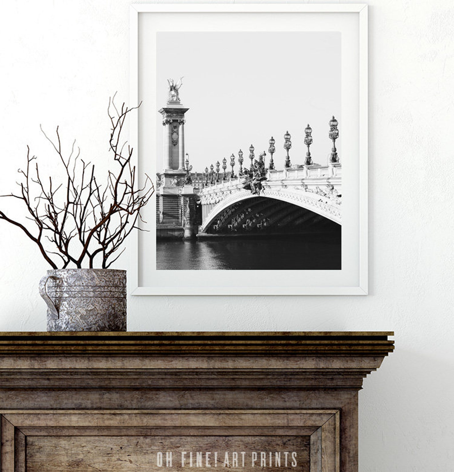 Paris Print Printable Wall Art Black and White Photography - Etsy