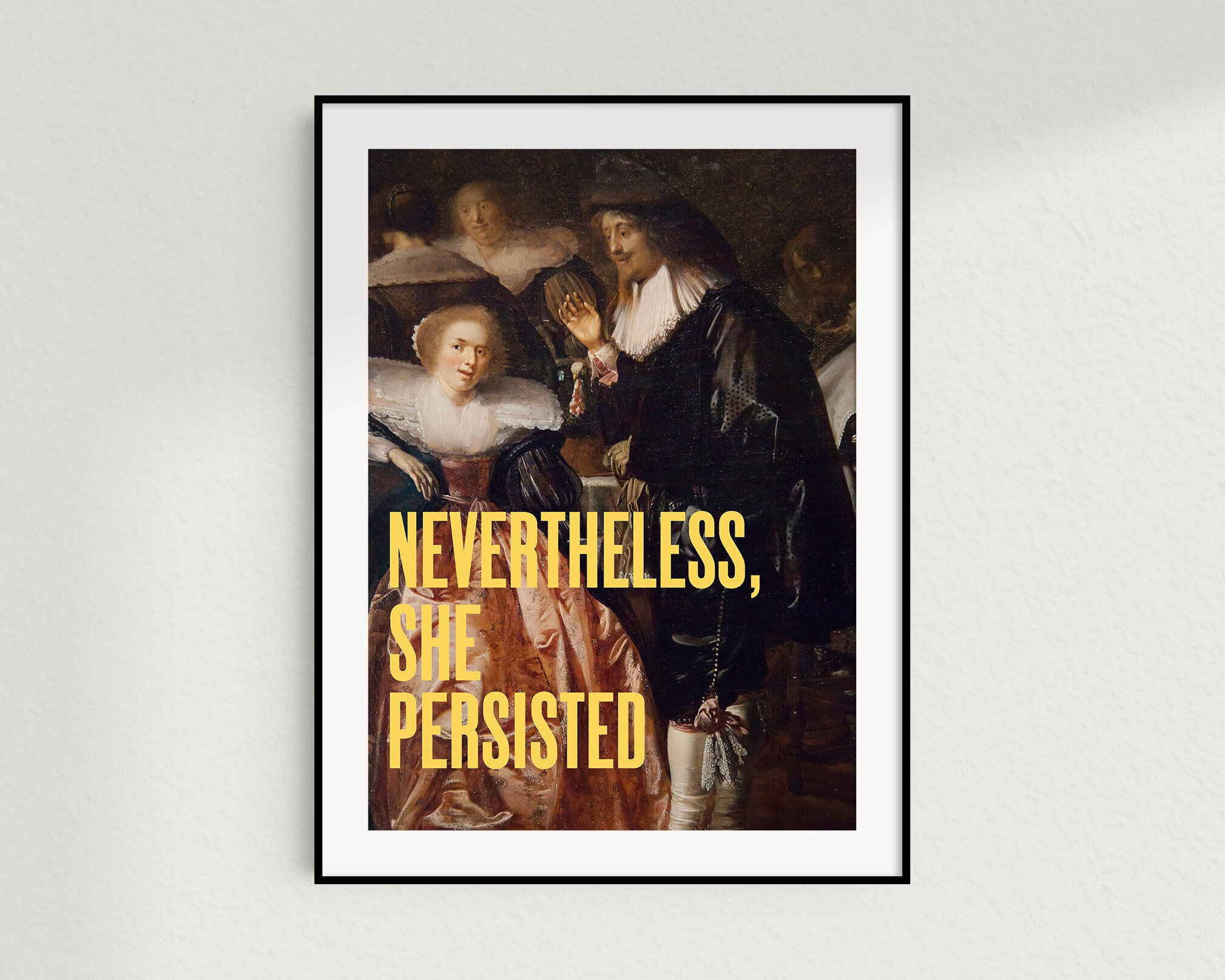 Nevertheless She Persisted, Printable Wall Art, Quote Print, Feminist