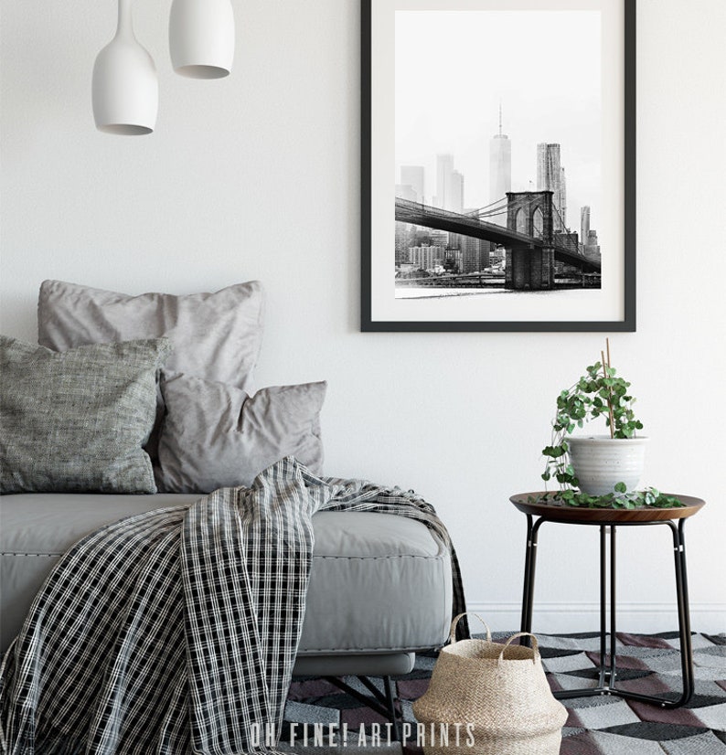 New York Print Black and White Print Printable Art New York Etsy