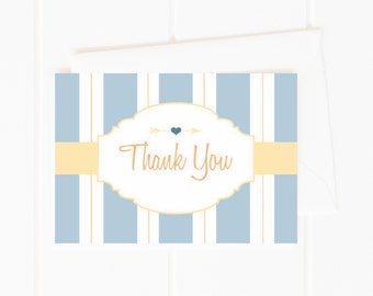 Thank You Printable Card, Thank You Instant Download, Baby Shower Thank You Card, DIY Card, 3.5X5 Printable Card, Wedding Thank You