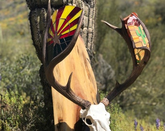 SOLD*****Cactus Buck Antler Art--Authentic