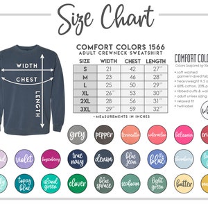Comfort Colors Embroidered Crewneck Monogram Sweatshirt, Comfy ...
