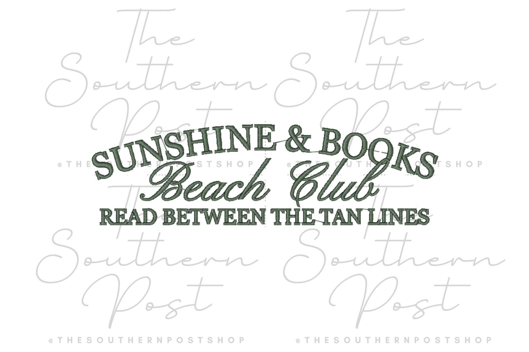 Sunshine & Books Beach Club, Embroidery Download