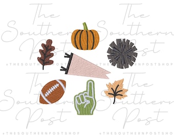 Herbstliche Collage-Symbole zum Sticken (5 Größen)