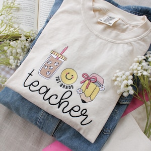 Teacher Embroidered Tee -- Personalized Short Sleeve Tee, End of the Year Gift for Teachers
