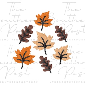 Falling Leaves Collage Embroidery Download (ONE SIZE)