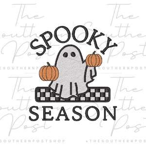 Spooky Season Pumpkin Ghost Embroidery Download