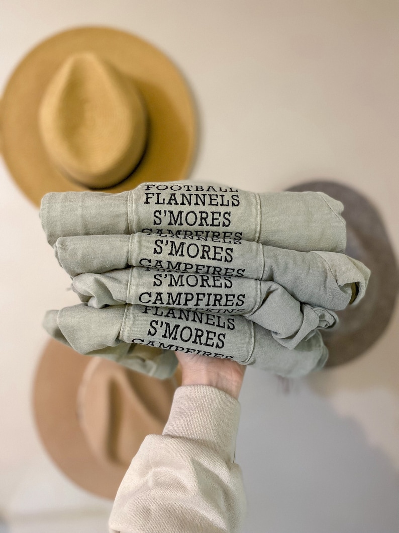 Fall Sayings Embroidered Pocket Tee Comfort Colors, Comfy Tee image 1