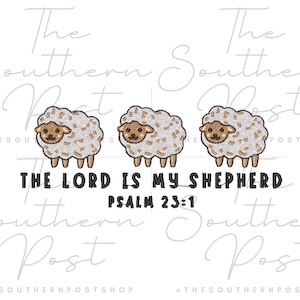 The Lord is My Shepherd, Psalm 23:1 Embroidery Download